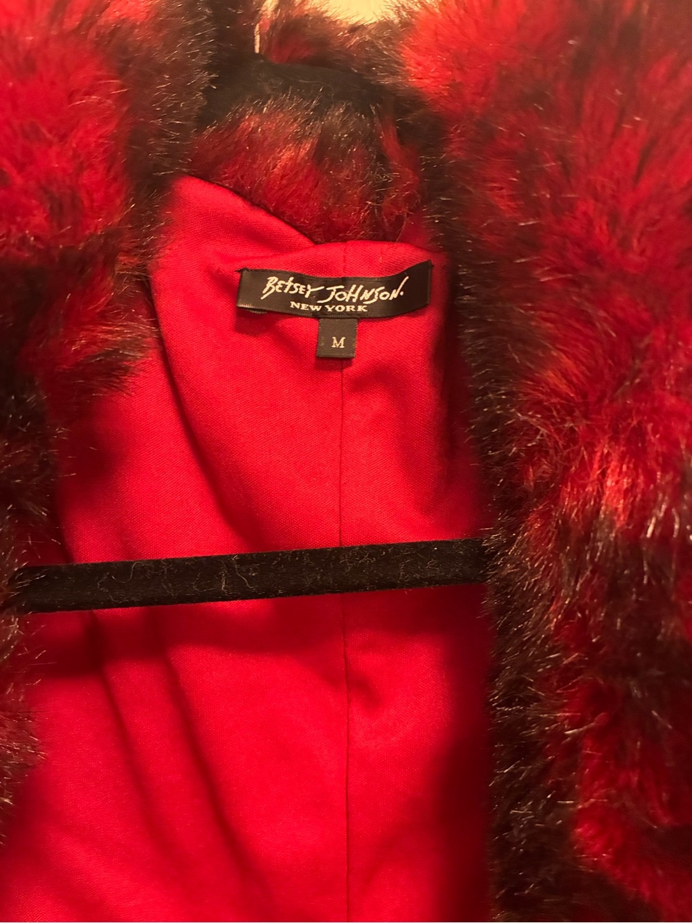 ✨ Rare Vintage Betsey Johnson Velvet Faux Fur Duster Coat - Late 1990s ✨ - Picture 3 of 5